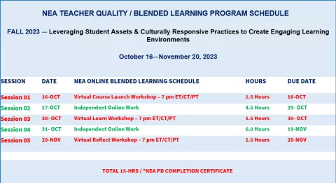 Leveraging Student Assets schedule